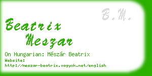 beatrix meszar business card