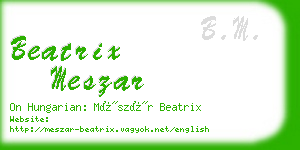 beatrix meszar business card
